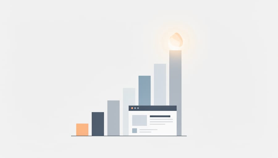 Rocket-shaped paper model with glowing light rising upward to symbolize amplified blog promotion
